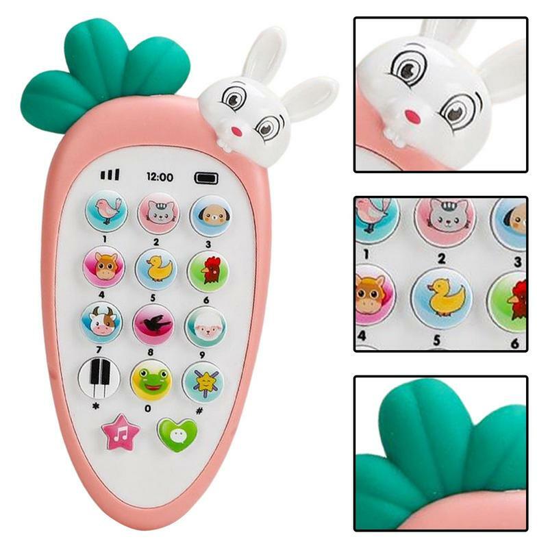 Baby Mobile Phone Infant Early Education Telephone Learning Machine With Breathing Light, Various Music Sounds Teething Toys