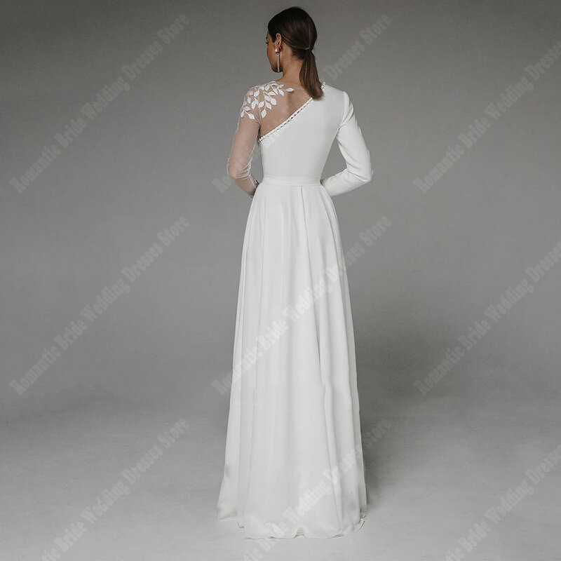 Женские свадебные платья белого цвета в стиле бохо, популярные атласные свадебные платья-трапеции, свадебные платья с яркой поверхностью, свадебные платья принцессы, 2024