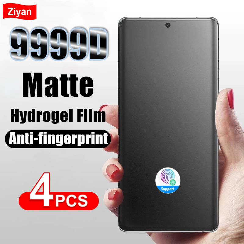 Película de hidrogel mate para móvil, Protector de pantalla para Samsung Galaxy S24, S23, S22, S21, Note 20 Ultra, S20 FE, S10 Plus, A13, 4G, A33, A73, A53, 5G, 4 unidades
