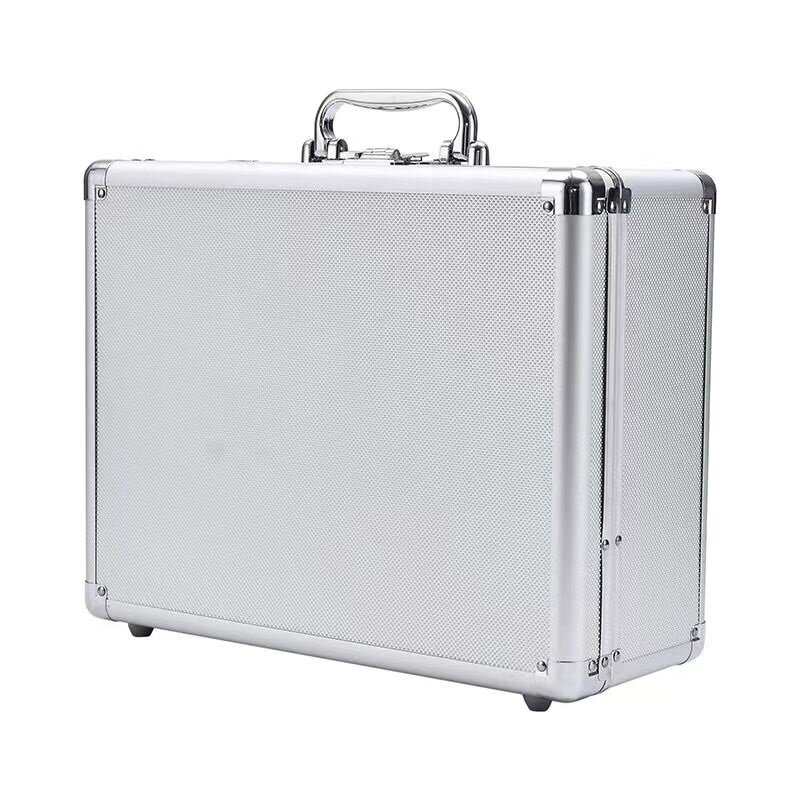 Manufacturer's Large Portable Aluminum Alloy Storage Box Toolbox File Password Box Household Identification Case