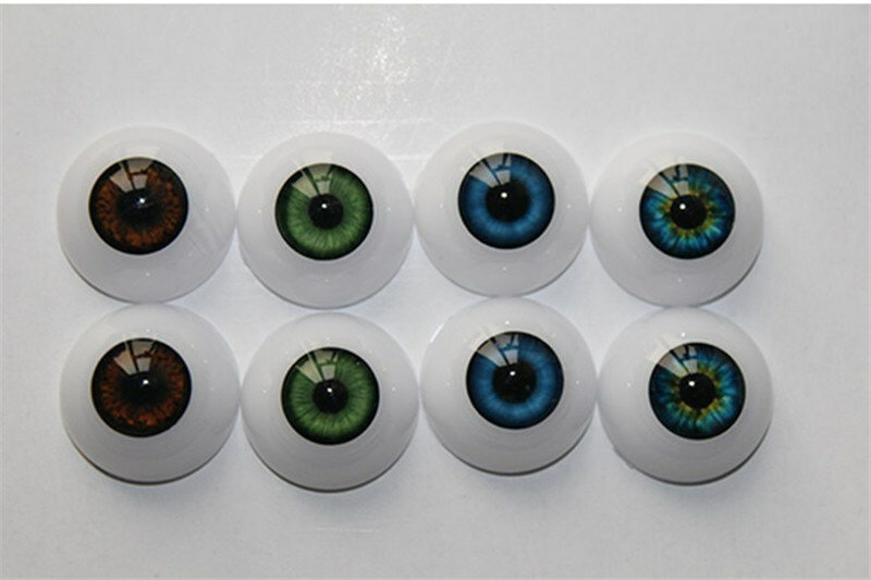 다시 태어난 인형, Bjd 인형 눈, 파란색, 갈색, 녹색, 하늘색 눈알, 다시 태어난 인형 액세서리, 20mm, 22mm, 24mm, 1 쌍