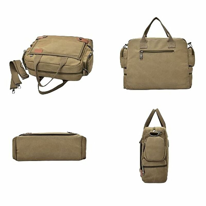 Resistente à água Canvas Messenger Bags para homens, Wear Resisting Briefcase, Casual Handbag, Grande capacidade