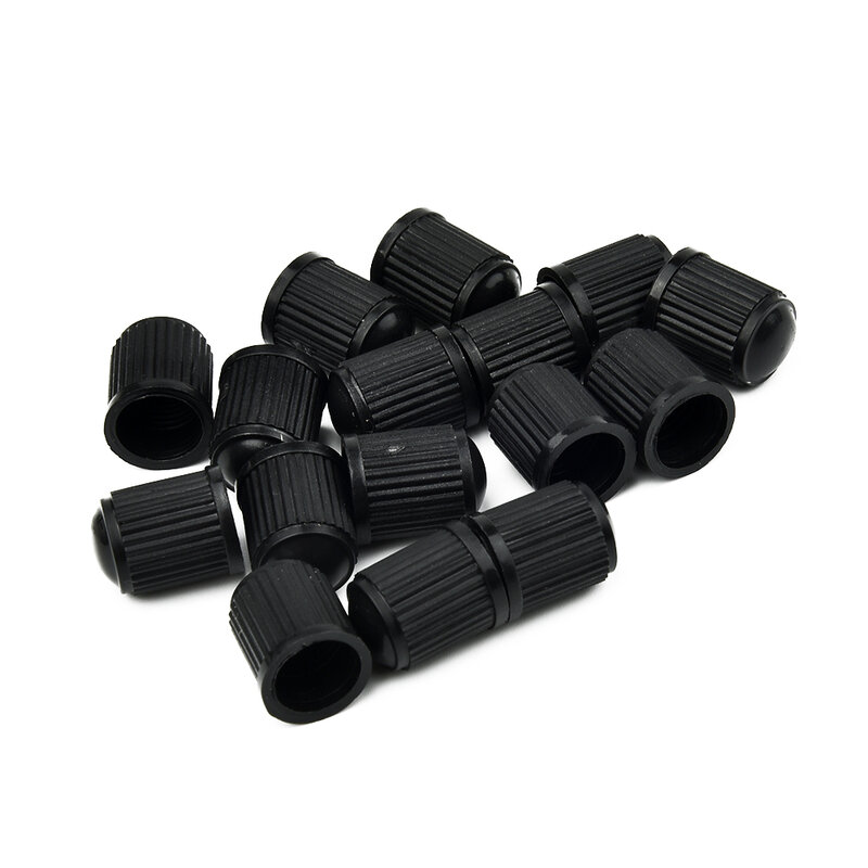 20 Stuks Autoband Band Ventiel Dop Koepel Vorm Stofklep Plastic Zwarte Steel Ventiel Dop Geschikt Voor Auto 'S Motorfietsen Wiel Onderdelen