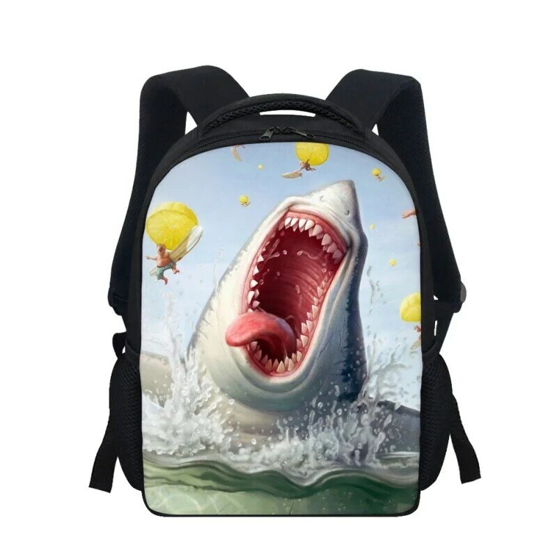 Backpacks For Students Boys Children Shark Pattern Kindergarten Schoolbags Fashionable Preschool Class Bags Kid's Gifts Mochila