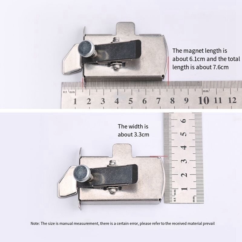 3 buah pengukur posisi jahit Magnet, aksesori kaki Presser pengganti Universal kaki Quilting