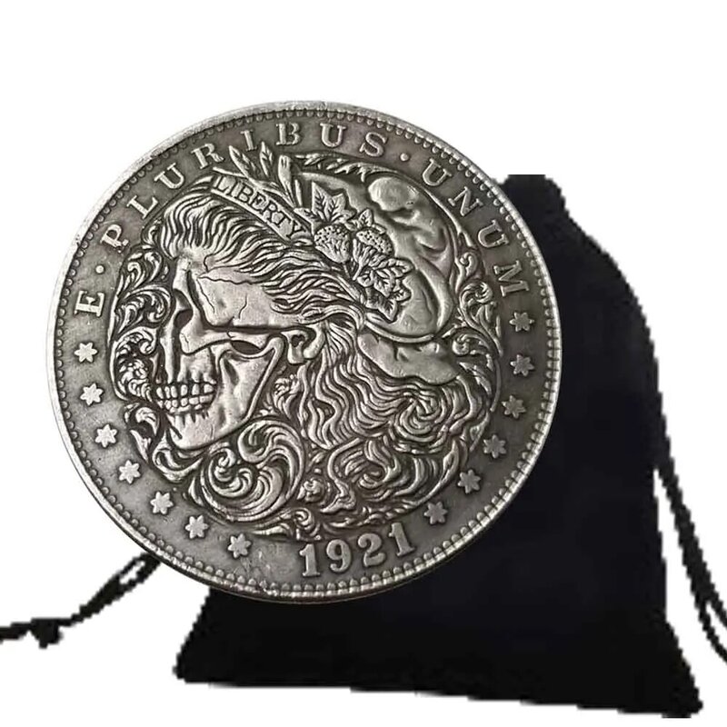 Luxus historische Morgan 3d Kunst Münzen Denkmal Paar Münze lustige Tasche romantische Münze Gedenkmünze Glücks münze Geschenkt üte