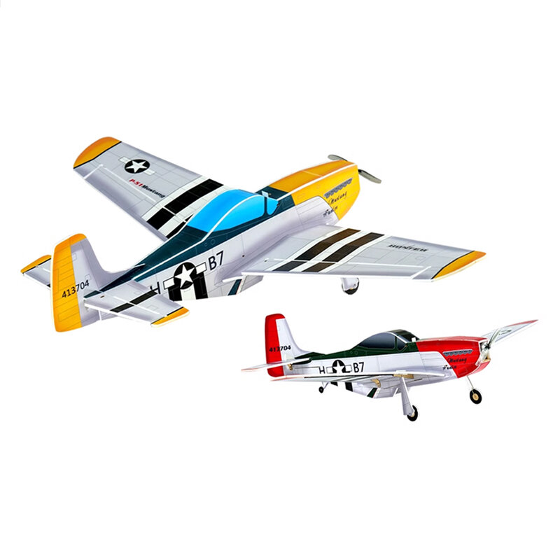 Avión de combate con Control remoto P51, Mustang embotellado, modelo de aviación, juguete de bricolaje, regalo, hoja EPP