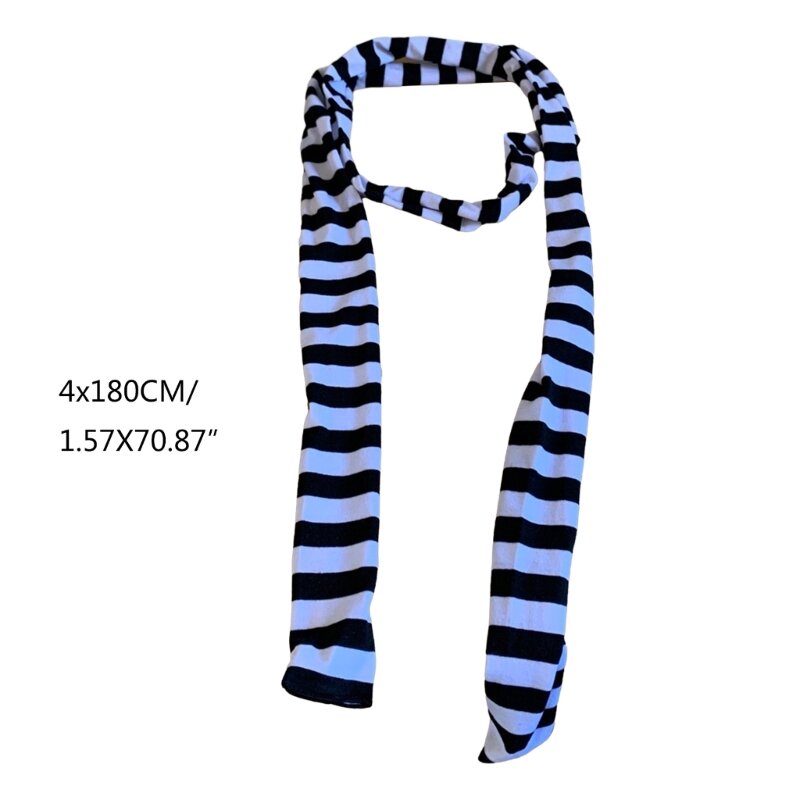 Stripe Pattern Scarf for Women Summer Thin Scarves Female Camping Shopping Scarf Teenagers Long Decorative Scarves