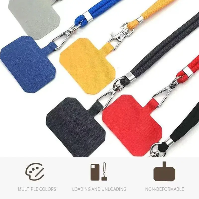 Ajustável Mobile Phone Lanyard Card, Outdoor Universal, Anti Lost, Crossbody Neck Cord, Patch Clip, Wrist Hang Strap Rope para iPhone