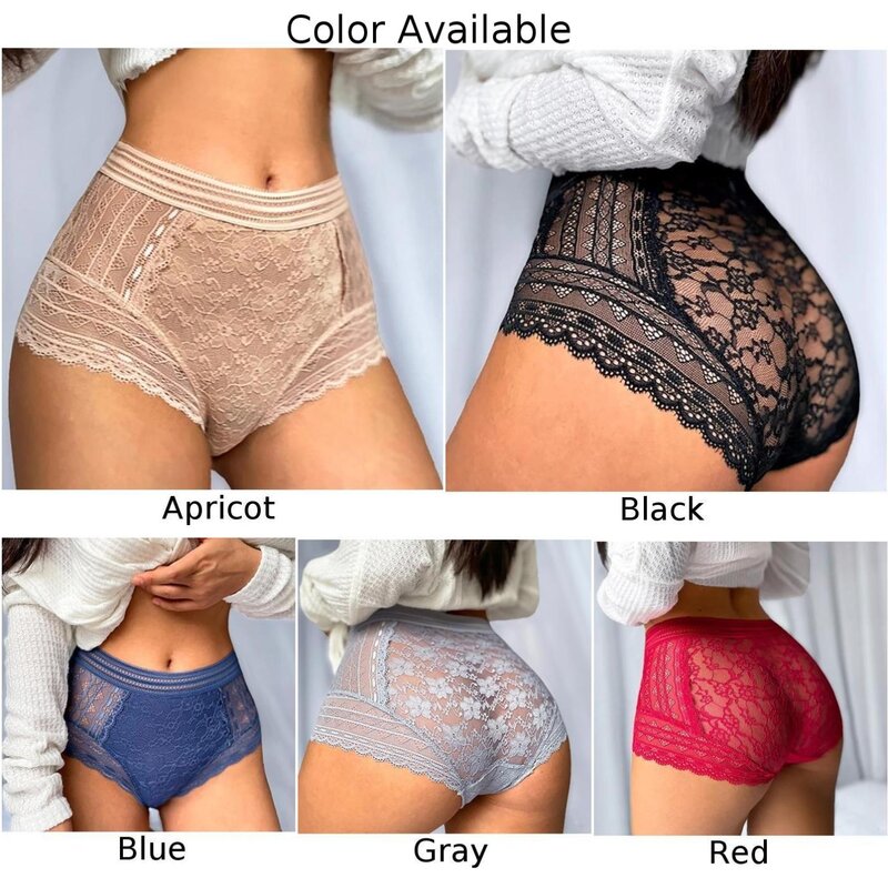 Women\'s Sexy Lace French High Waist Briefs Seamless Shapers High Waist Slimming Female Tummy Control Knickers Lady Underwear