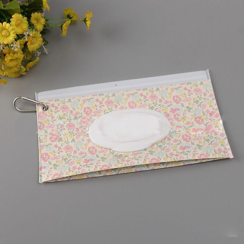 Fashion Flip Cover Baby Product Stroller Accessories Carrying Case Tissue Box Wet Wipes Bag Wipes Holder Case Cosmetic Pouch