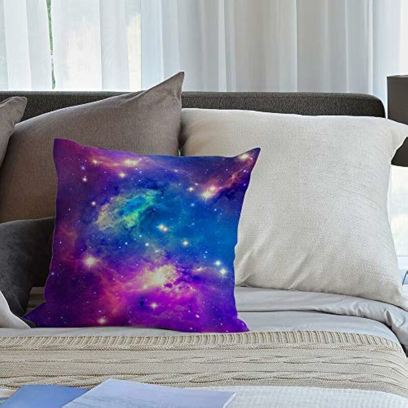 Fundas de almohada con cremallera para cama, patrón de galaxia nebulosa espacial del universo