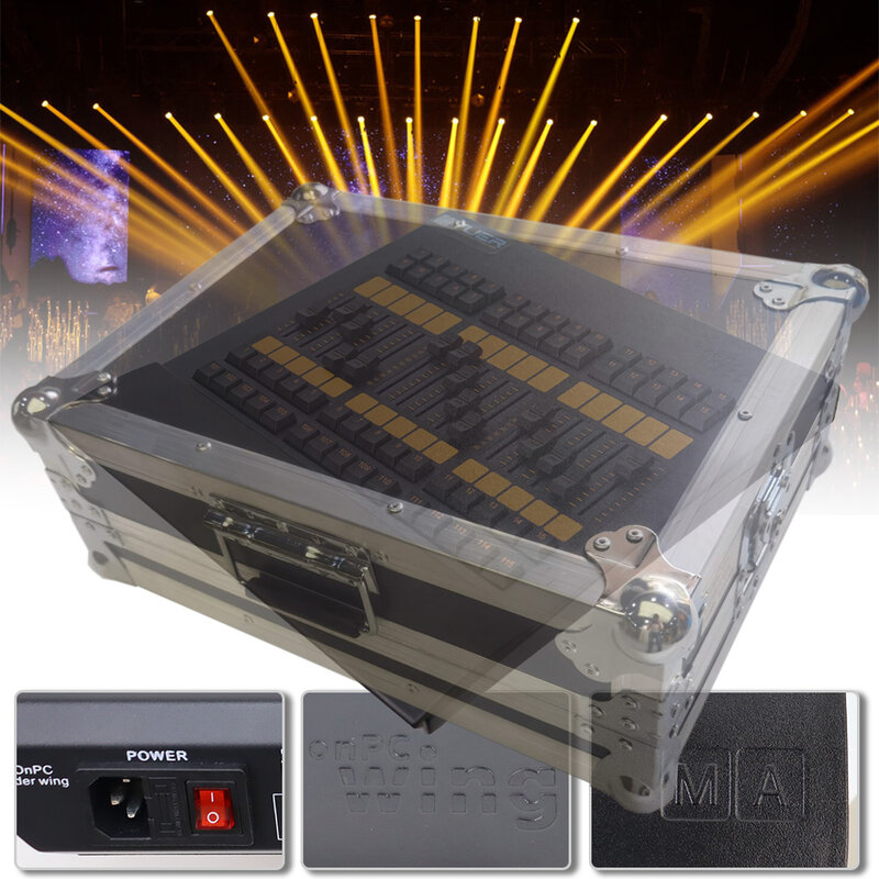 Console On 2 M A Pc Fader Wing DJ Disco Stage Light 512DMX Controller For Party Club Music Bar Disco Lighting Control Equipment