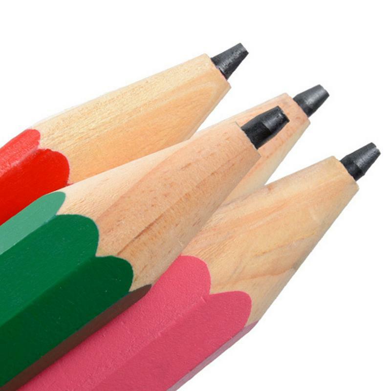 Деревянный большой карандаш, забавный большой новый карандаш с ластиком, толстый карандаш, реквизит для детей дошкольного возраста, подход...
