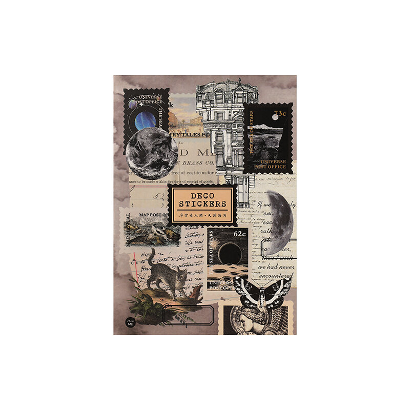 20 lembar buku stiker hewan peliharaan antik Diy Buku Harian dekorasi tanaman bunga kupu-kupu INS Album buku tempel alat tulis Kawaii