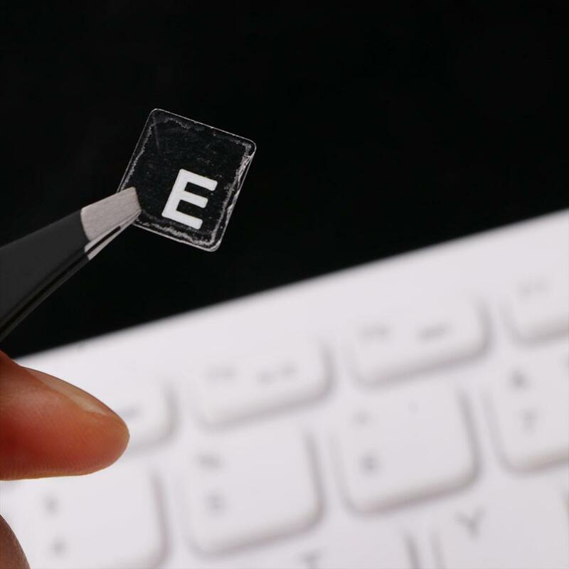 Russische transparente Tastatur Aufkleber Russland Layout Alphabet schwarz weiß Etikett Buchstaben für Notebook Computer PC Laptop