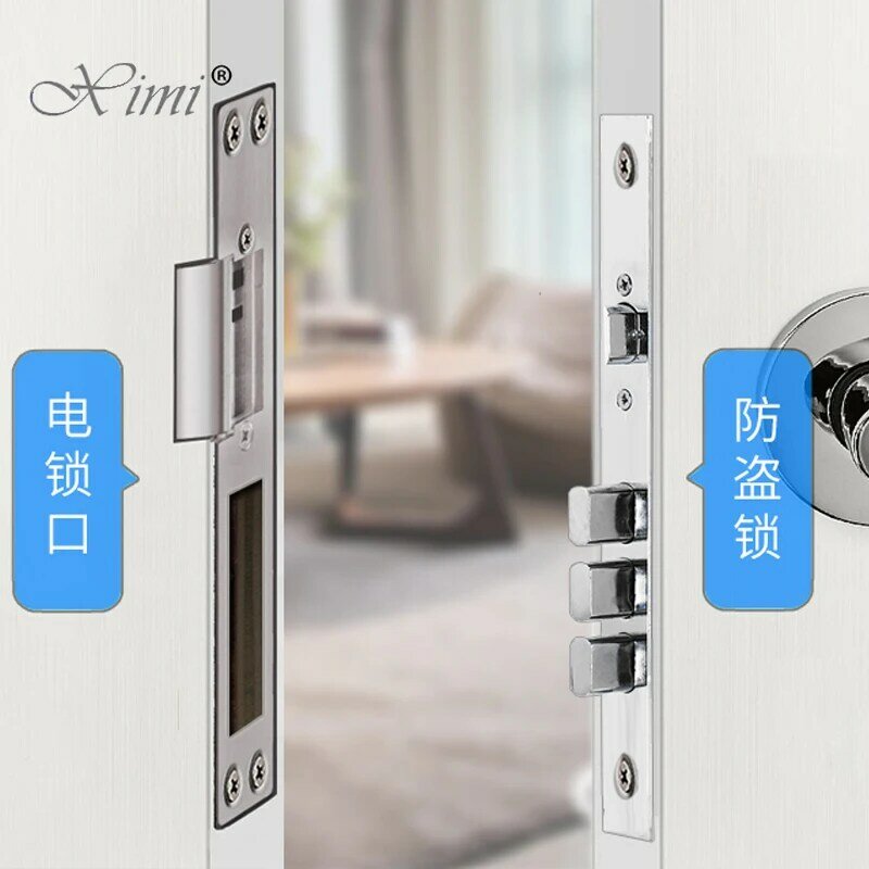 Europe Type Electric Strike Lock Narrow Type Fail Secure Fail Safe Electric Door Lock for Home Office Wood Door Access Control