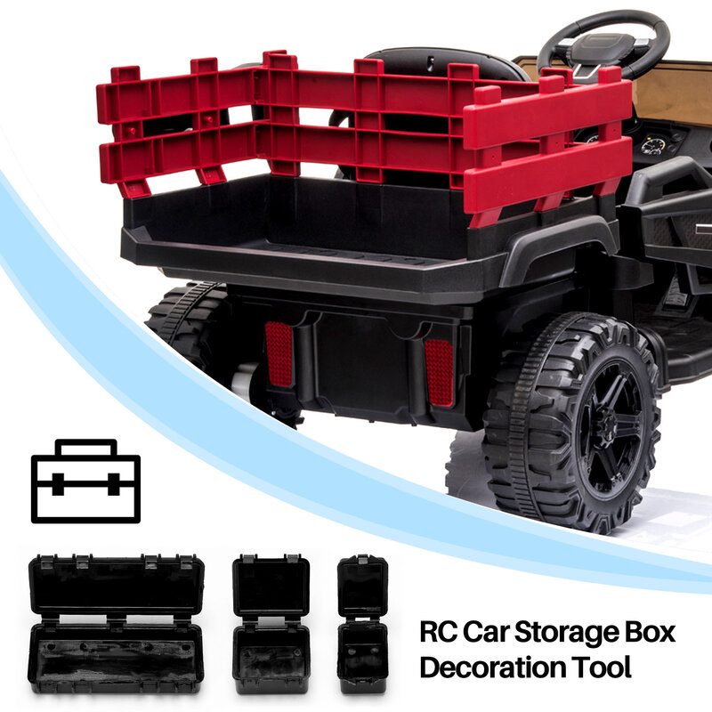 3Pcs Plastic Rc Car Storage Box Decoration Tool for Traxxas Trx4 Axial Scx10 90046 D90 1/10 Rc Crawler Accessories Black