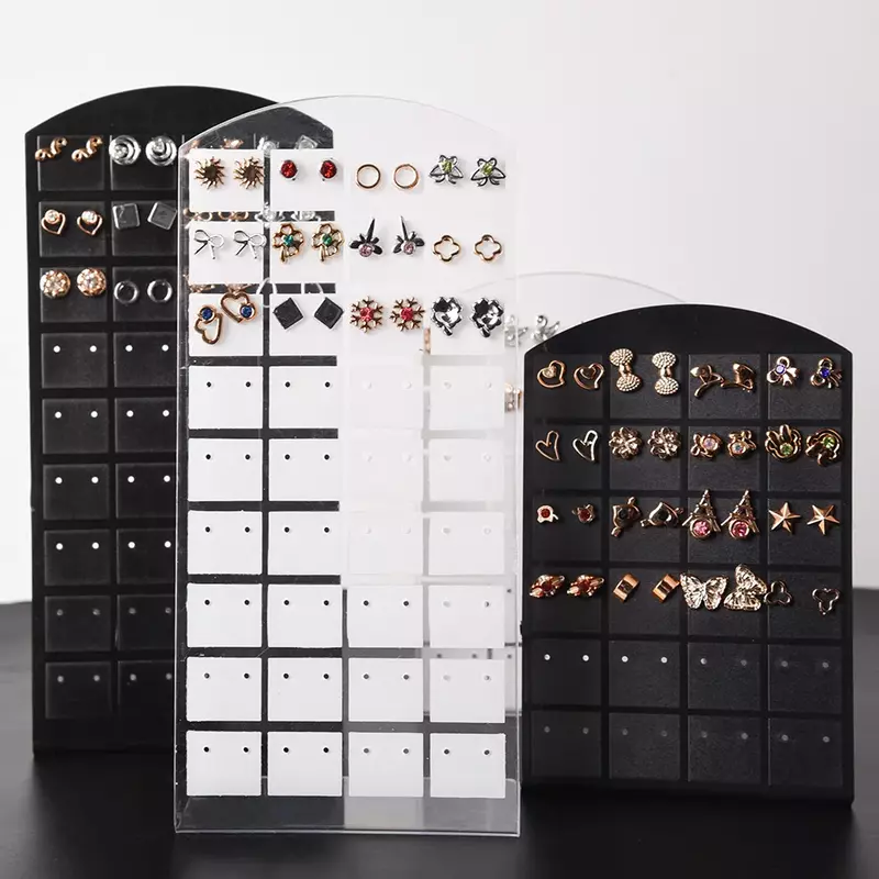 Mini présentoir à bijoux en forme de L T1, porte-boucles d'oreilles, clous d'oreille, présentoir à bijoux, 1 pièce, 2 pièces