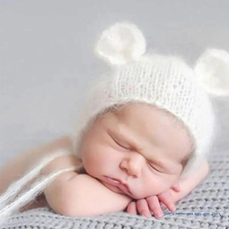 67JC Gorro elegante para fotografía recién nacido, gorro cómodo y bonito, accesorio imprescindible para sesiones fotográficas