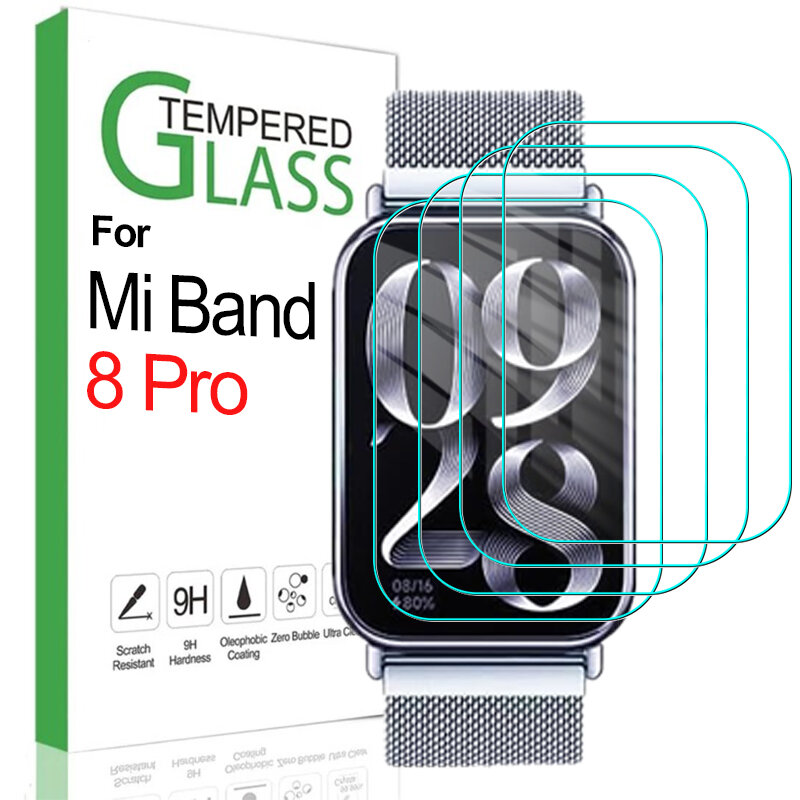 Xiaomi Mi Band 8 pro用の強化ガラスフィルム,クリアスクリーン保護フィルム,スマートウォッチ用アクセサリー