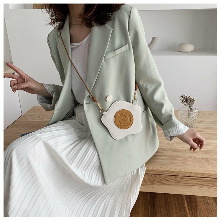 Dziewczęce torebki wiosna 2023 nowa torba damska koreańska osobowość kreatywne śniadanie chleb jajek moda torby na jedno ramię