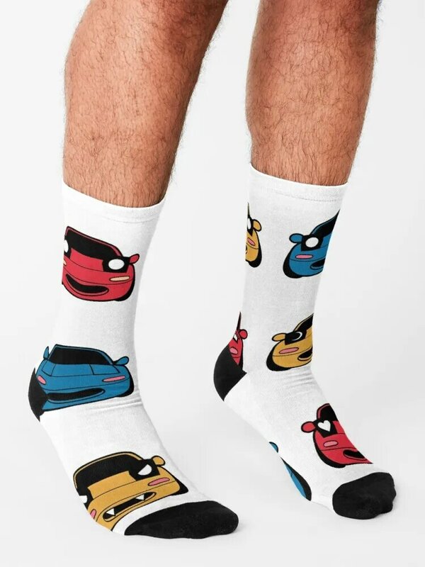 Viele Gesichter von Miata socks Socken Männer