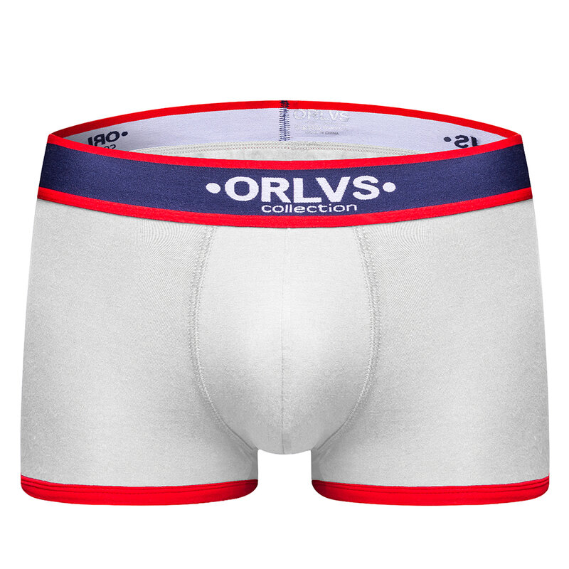 ORLVS Boxer Pria Pakaian Dalam Bermerek Katun Sejuk Celana Dalam Seksi Celana Dalam Pendek Pria Celana Boxer Selip Lembut Pria