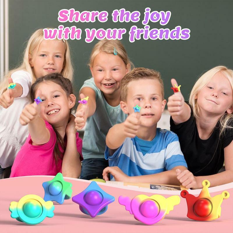 Silicone Sensory Toy Ring para crianças, Finger Fidget, mão, criança, adulto
