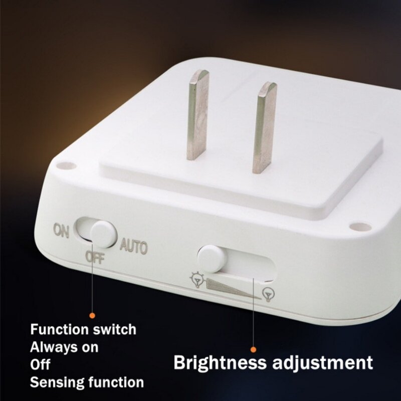 UooKzz sensore di movimento luci notturne a LED spina europea luce dimmerabile per armadietto per comodino camera da letto corridoio lampada da notte illuminazione domestica