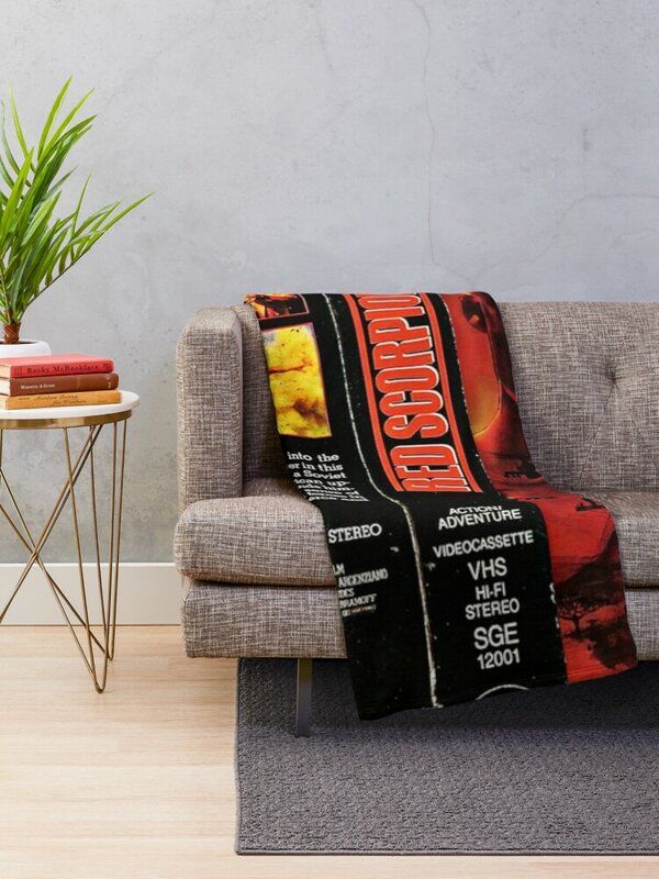 Manta de Escorpión Rojo VHS, fundas de cama, mantas peludas