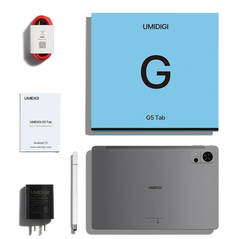 Accesorio para UMIDIGI G5 Tab, Android 13, 10,1, HD, Android 13, Unisoc T606, 128 GB, 6000 MB
