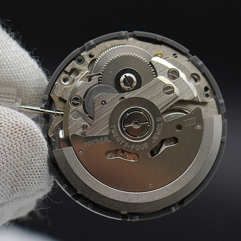 นาฬิกาผู้ชายแบบมงกุฏ3นาฬิกากลไกอัตโนมัติ NH36A คุณภาพสูงชิ้นส่วนซ่อม Oyster แบบดั้งเดิมจากญี่ปุ่น