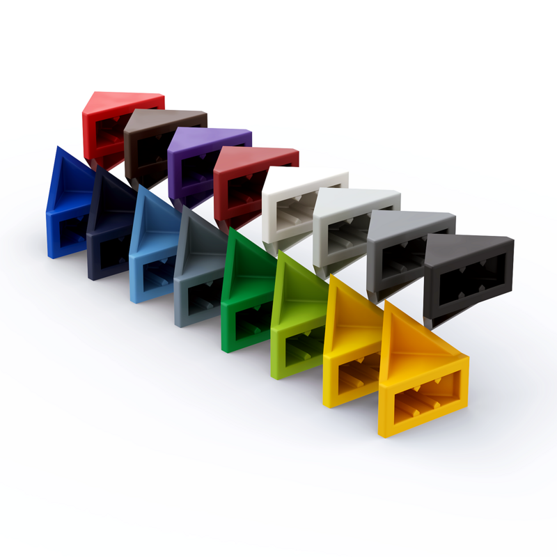 GBC Building Blocks Toy para High-Tech MOC Set, 3049 Inclinação 45, 2x1 Duplo Invertido, Tipo Indefinido, 1 Pc