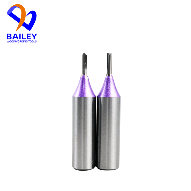 BAILEY 1PC 3/3.5mm 2 Flutes TCT Straight Bit Woodworking Tool EndMill Cutter Tungsten Carbide for MDF Plywood Chipboard Wood