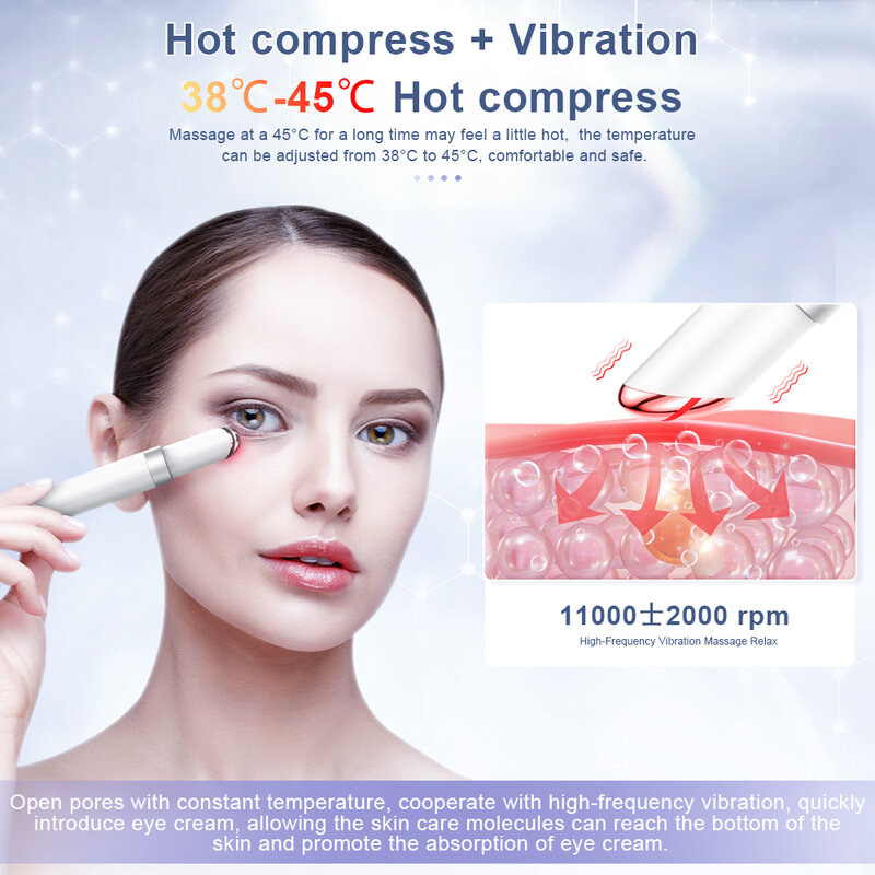 ANLAN EMS massaggiatore elettrico per gli occhi Microcurrent Eye Skin Lift rimuovi le occhiaie vibrazione 45 ℃ Hot Compress Eye Beauty Massager