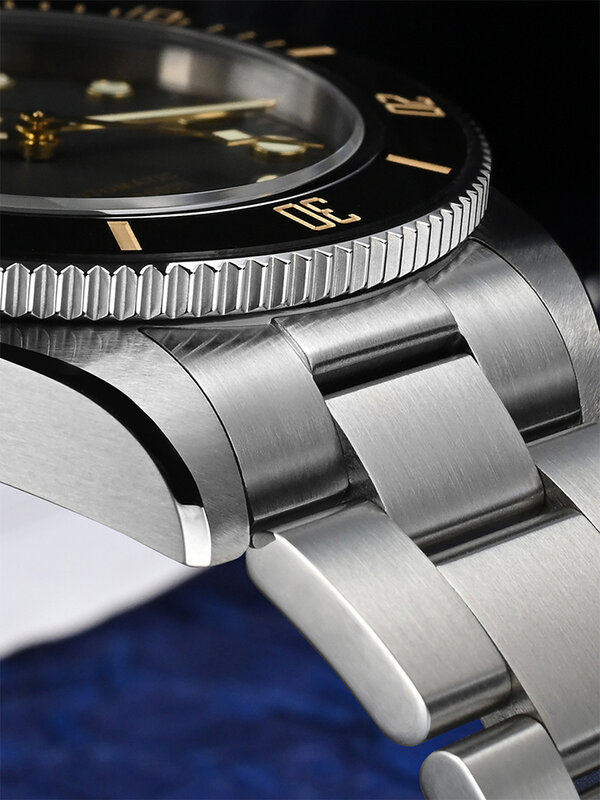 Часы San Martin Мужские механические, роскошные ретро-часы для дайвинга NH35 с сапфировым стеклом, 40 мм, 20 бар, SN0008