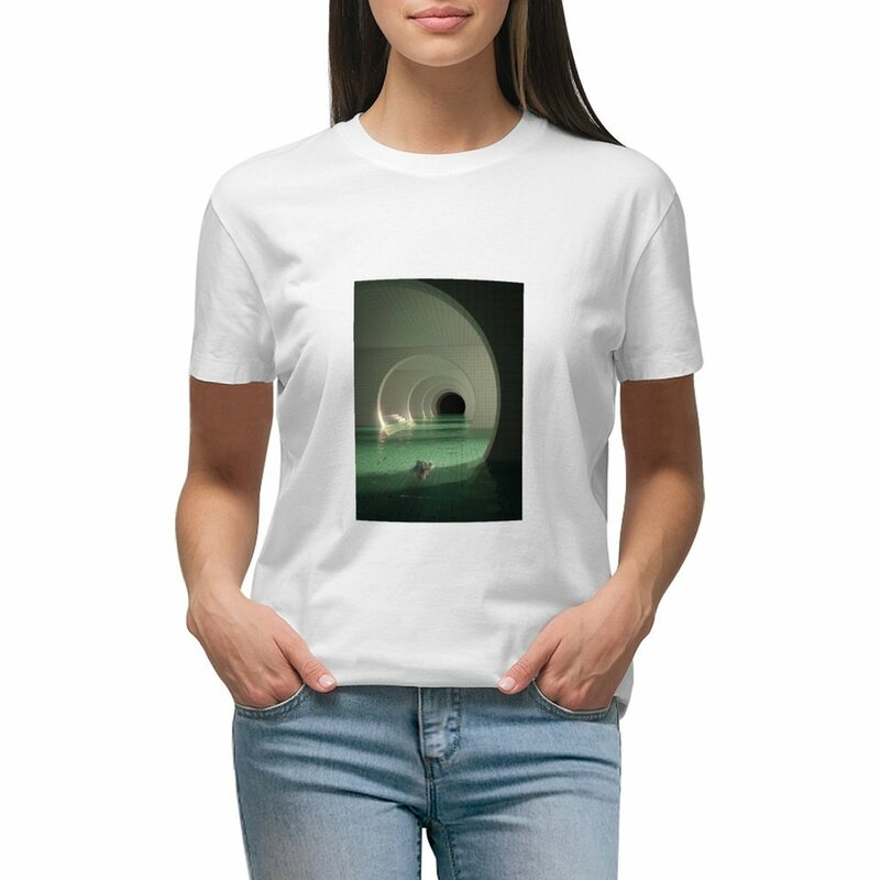 JPEG 여성용 풀룸 포스터 티셔츠, 오버사이즈 애니메이션 의류, 고양이 셔츠