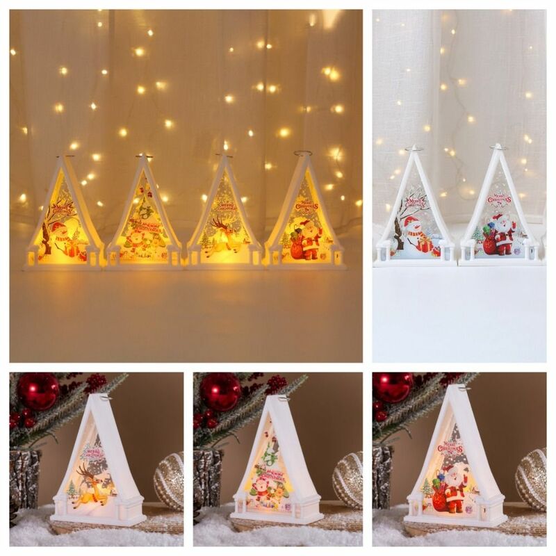 Lanterna LED portátil para o Natal, enfeites pendurados pingente de árvore de natal presentes de ano novo para criança