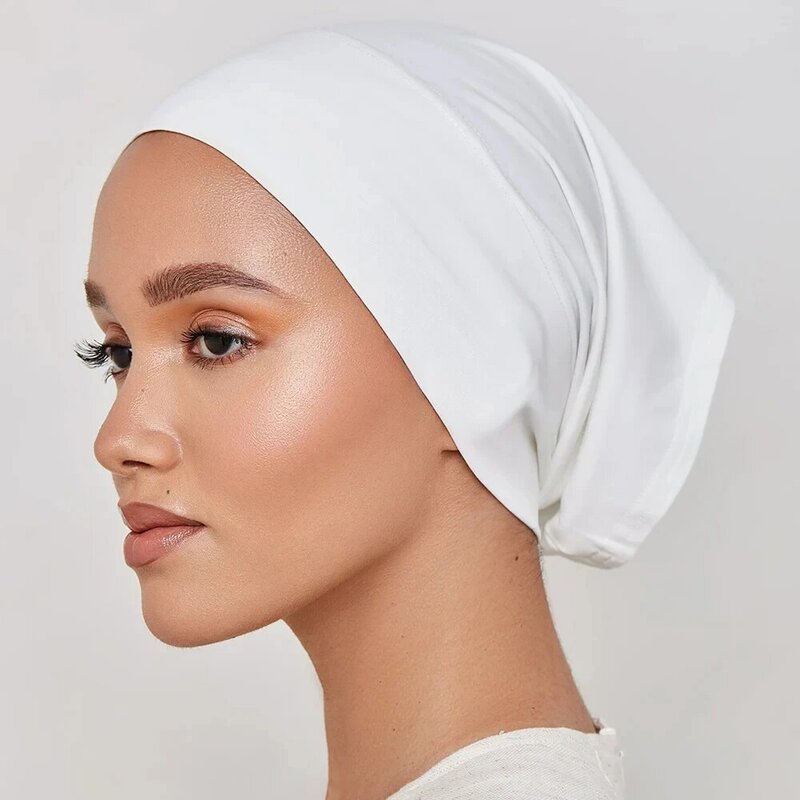 2024 baru tabung jilbab topi Hijab untuk wanita Muslim olahraga Dasar topi Abayas wanita Jersey Turban Islam Turban Kepala bungkus