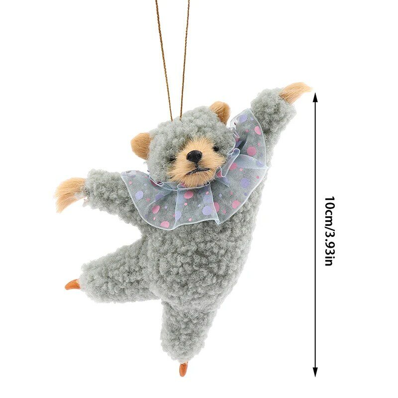 Boneka beruang menari, kartun Kawaii baru boneka ruang samping tempat tidur liontin kreatif Ins balet Beruang mewah liontin mobil hadiah ulang tahun anak