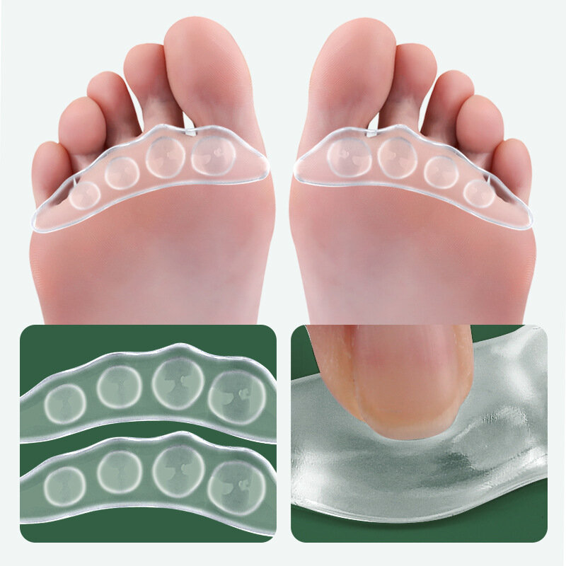 GEL Forefoot Non-slip Pads Women Sandals Shoes Insole Comfort Silicone Insoles for Feet Shock Absorption Shoe Pad foot care