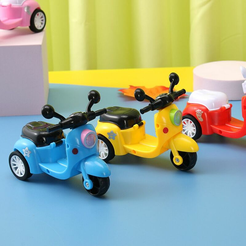 Cartoon Funny Vehicles Simulation Motorcycle Model Baby Early Learning Kids Inertia Car Pull Back Car Mini Motorcycle Boy Toy