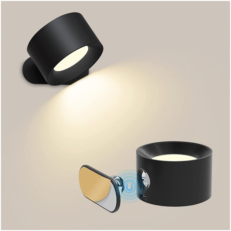 LED ładowane na USB światło dotykowy ścienne i zdalne sterowanie bezprzewodowe kinkiet naścienny oświetlenie do sypialni lampka do czytania
