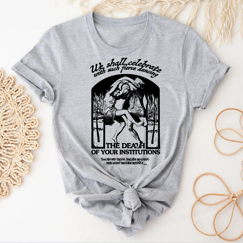Camiseta vintage engraçada feminina, top de designer, roupas de quadrinhos femininas, verão