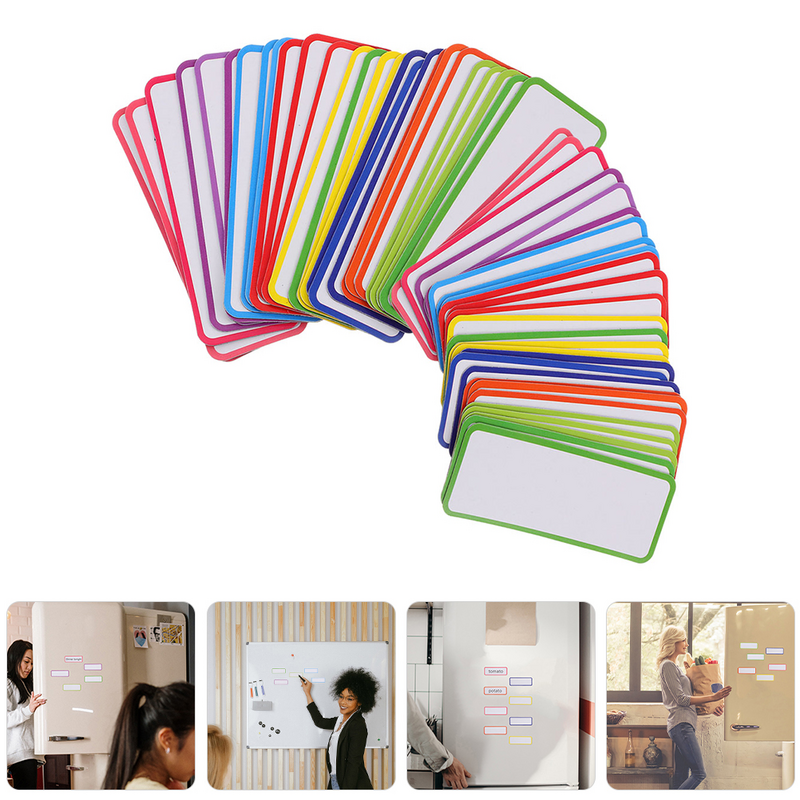 Magnetic Dry Erase Labels Magnetic Memo Plate Tags Writable Magnet Tags  Erase Labels Name Plate Tags Flexible Label