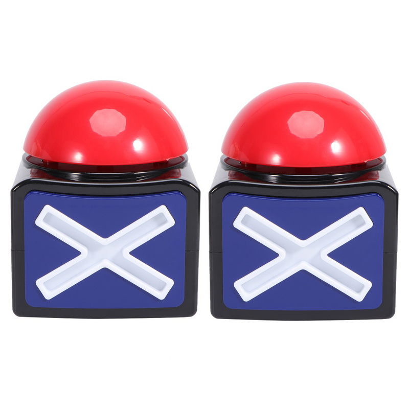 Botones de alarma para juego de respuesta, botón de sonido para espectáculo de fiesta, accesorios de 2 piezas sin rojo