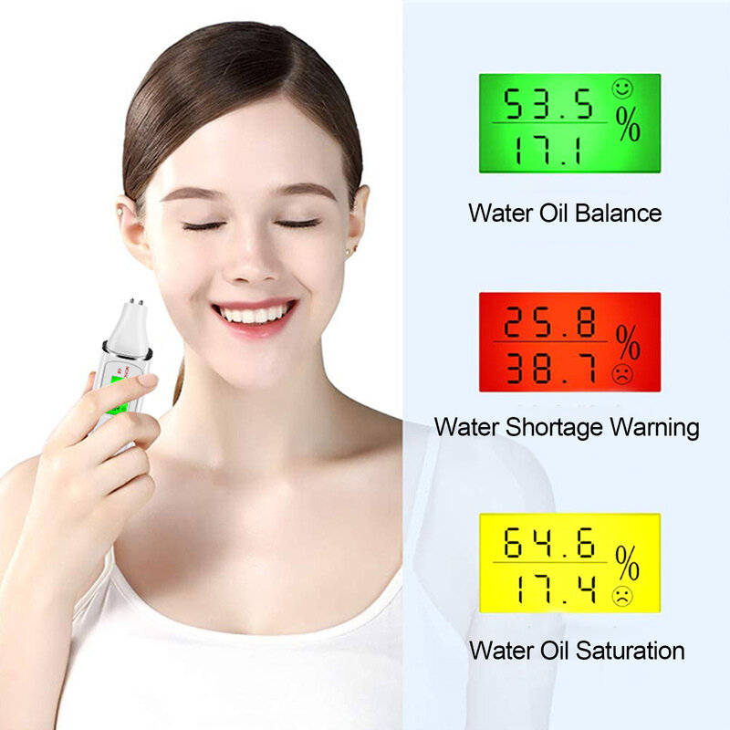 Тестер кожи лица портативный анализатор кожи цифровой эстетический тестер влажности монитор воды и масла для ухода за кожей диагностическое устройство