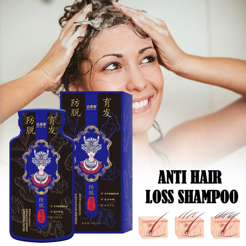 Unisex cabelo rebrota Shampoo, rápido, cabelos longos, purificar, nutrir, couro cabeludo calmante, novo cabelo sham, O1F7