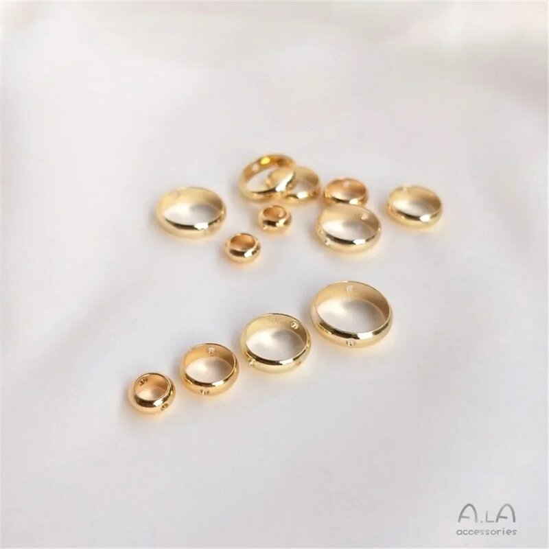 14 Karat vergoldet Set Perlen ring kreisförmige Perlen ring hand gefertigte DIY String Zubehör Armband Material getrennt Perlen ring